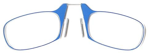 NEW VISION Occhiali da Lettura Ultraleggeri Mini Nose Clip per Uomo e Donna, Antiscivolo NV1171 (Blu, 2.5)