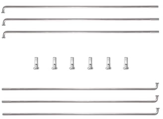 TSTRAUM 14G Fahrrad Speichen mit Nippeln 6er(Silber,290mm) | 6 Robuste 2mm Stahlspeichen (110-309mm). Inkl. 12mm Nippel. Universell für MTB, E-Bike, Trekking & Citybikes geeignet.