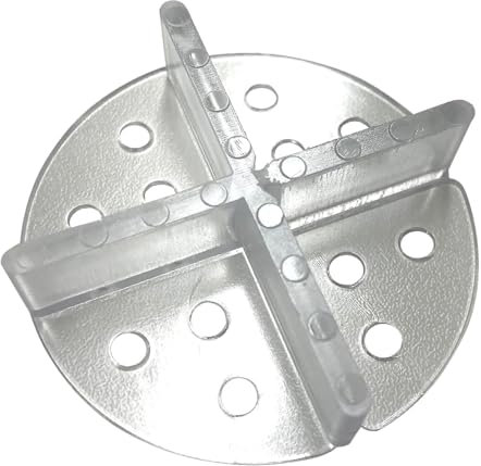 Karl Dahm Tellerfugenkreuze 3mm, Transparente Fugenkreuze mit Teller, Fliesenkreuze, ideal für Keramikplatten & Naturstein, Fliesen I Fugenkreuze in 3mm (25 Stück)