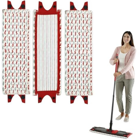 3 Pièces Balai Serpillière Recharge Compatible avec Vileda UltraMax XL, Microfibre Absorbante Recharge, Recharge Lavable et Réutilisable pour Nettoyage des Sols, Taches de Nettoyage