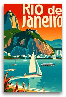 CALVENDO Premium Textil-Leinwand 30 x 45 cm Hochformat Rio de Janeiro | Wandbild, HD-Bild auf Keilrahmen, Wanddekoration, Kunstdruck von Peter Roder