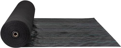 HynJGih Gartenvliese Geotextil-Landschaftsstoff, gewebter Unkrautbekämpfungsstoff, Bodendecker-Unkrautbekämpfungsmembran(1.2x30m/4x100ft)