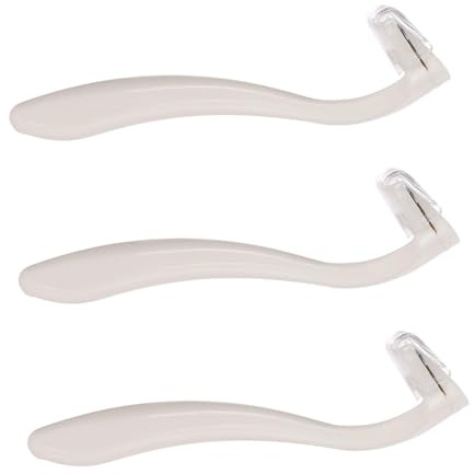 3 Stück Haartrimmer Werkzeug für Frauen, Körperhaarrasierer | Edelstahl und Abs, Nass Geeignet für Dusche, Weiß, für Bikinizone und Körperhaar, Tägliche Anwendung