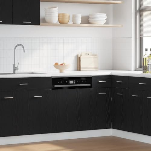 WKIEQACO Lyon - Panel para lavavajillas (60 x 1,5 x 67 cm), color roble negro