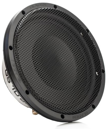 Gladen GS10-Slim | 10 Zoll 25cm Subwoofer Bass Chassis flach |geringe Einbautiefe |