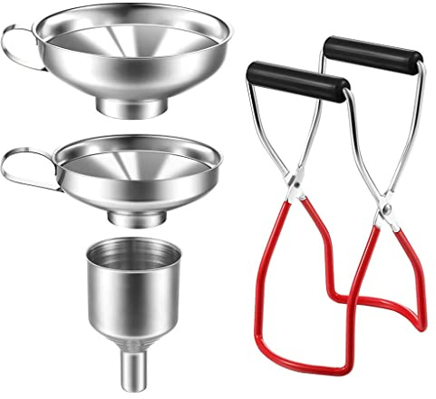 Dcfbkl Canning Supplies Starter Kit For Beginner Home Tool Pot Stainless Steel Equipment For Food Fruit Stainless Steel Dispenser For Canning Kitchen Use Made In Wide Mouth Jar Set