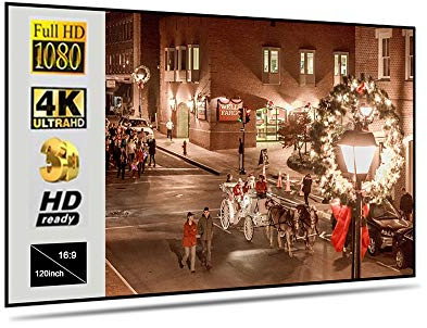 Magic Pastes Projektor-Leinwand mit Metallschicht für Heimfilme, reflektierend, hohe Helligkeit und guter Projektionseffekt, einfach an der Wand zu kleben