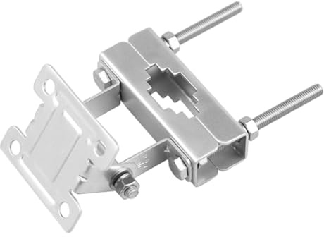 Gurtt 1 Piece Adjustable Aerial Mast Mount, Mast Mount Kit for 24-72mm Diameter for TV, Outdoor Antenna, Helium Miner Antenna