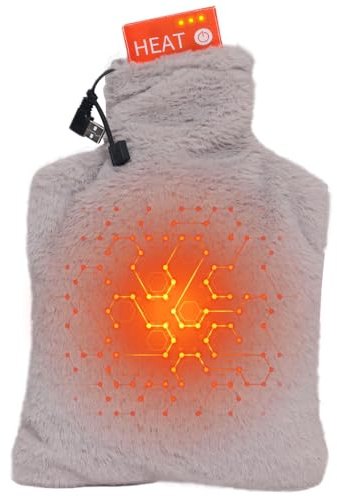 Elektrische Wärmflasche Akku Kabellos Infrarot Mit Gürtel - Aufladbare USB-Wärmflasche Elektrisch Personalisiert | Beheizbare Wärmflasch Für Kalte Tage, Büro & Reisen