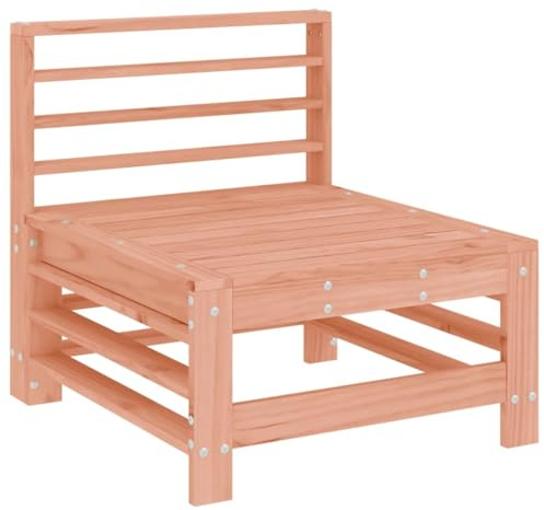 QJBSAVVA Garten-Mittelsofa aus Massivholz Douglasie, Modulares Gartensofa ohne Kissen, Sitzmöbel für Garten Terrasse und Balkon, Latten-Design, Abmessungen 57,5 x 63,5 x 60 cm