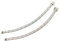 Xcel Home Lot de 2 tuyaux flexibles avec filetage gaz (BSP) pour raccordement de robinets mitigeurs monoblocs de lavabo ou d’évier 10 mm 300 mm de long FBA