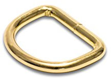 HEAVYTOOL D-Ringe 20mm x 3mm geschweißt Stahl vermessingt (20 Stück) D Ringe Halbring D Ring Halbringe