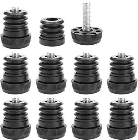 Sourcingmap Leveling Feet 1 25mm OD Round Insert Furniture Adjustable Leveler 10 Sets