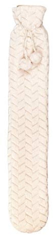 Luxury Hot Water Bottle | Faux Fur Cream | L72xW12cm