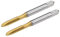 sourcing map Taraud Coupant 8-32 UNC Filetage Pas 3 Cannelures Titane Placage HSS 2Pcs