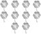 Kochblume 1-3-5-10er Set | Haken S, L, Wandhaken, Küchenhaken, Mehrzweckhaken, Schlüsselhaken | In der bunten Box (Chrom-weiß, 10er Set L)
