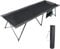 Portal Campingbett feldbett klappbar 200 cm x 70 cm XXL 160kg Belastbar Faltbar Gästebett mit Aufbewahrungstasche & Kopfkissen für Camping Reisen Schwarz