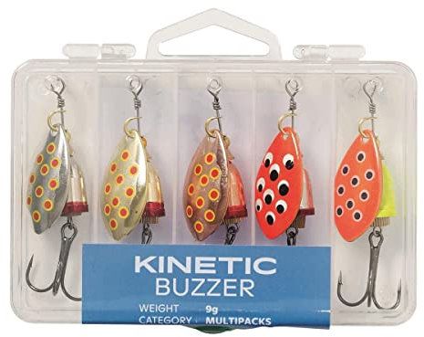 Kinetic Buzzer 9g - 5 Spinner im Set