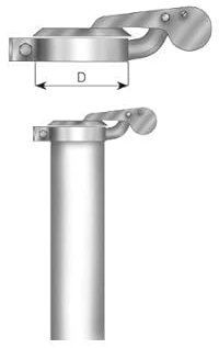 DINEX Regenklappe Endrohr 98476 76,5mm 120mm 100mm