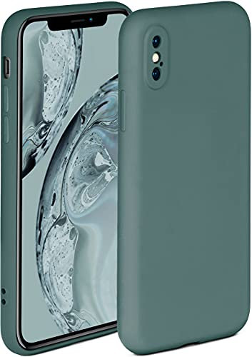 ONEFLOW Soft Case für iPhone XS Max Hülle aus Silikon mit Kameraschutz, Silikonhülle mit erhöhtem Schutz fürs Display, Backcover Schutzhülle, weiche Handyhülle, Petrol