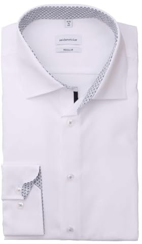 Seidensticker Herren Business-Hemd - Regular Fit - Bügelfrei - Kent-Kragen - Langarm - 100% Baumwolle Weiß 38