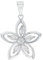 Amor Motivanhänger 925 Sterling Silber Damen Anhänger, mit Zirkonia synth., 2,4 cm, Silber, Blume, Kommt in Schmuck Geschenk Box, 2023215