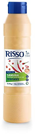 Risso - Samurai - Salsa Picante Formato 1 L - Contiene Guindilla y Pimentón - Producto Vegetariano, Halal y Sin Gluten - Potencia el Sabor de tus Platos - Sabor y Textura Inmejorables