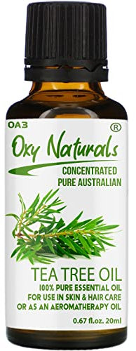 100% Pure Tea Tree Essential Oil, 20ml | Controls Sebum, Reduces Dark Spots & Acne Scars, Hair Growth, Aromatherapy