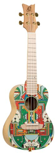 Ortega Guitars Konzert Ukulele Akustisch – Art Series – Fichte, Himalaya (RUAR-HY)