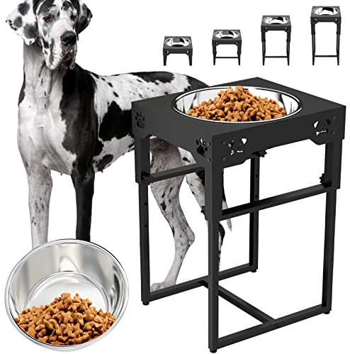 Sunmeyke Support surélevé en acier inoxydable pour chiens de taille moyenne et grande (9,9 cm à 50,8 cm), gamelle surélevée réglable pour chiens de taille moyenne et grande