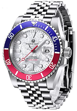 PAGRNE DESIGN Herrenuhr Automatik Mechanisch Elegant Business Herren-Armbanduhr Japanisches Uhrwerk NH35 41mm Edelstahl Saphirspiegel 100M Wasserdicht