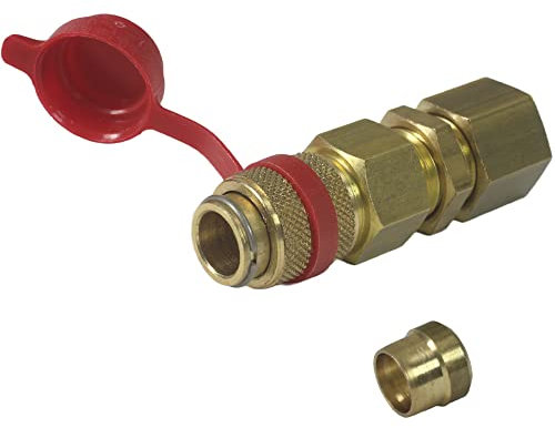 GOK Gas Steckkupplung Schnellkupplung + Schneidringverschraubung + Schutzkappe