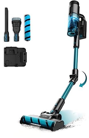 Cecotec Aspirador Escoba sin Cable 3 en 1 Conga Rockstar 350 Longlife Flex. 215 W, 12 kPa, 60 Minutos de Autonomía, Cepillo Jalisco, Depósito de 500 ml, Ciclón Paralelo, Tubo Flexible