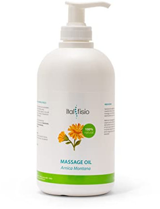 Italfisio - Arnica Montana Oil - pour le massage sportif professionnel et la physiothérapie | 500ml - pour les massages du visage et du corps Aromathérapie