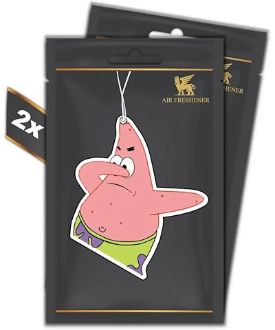 2er Set Seestern – Duftbaum – Luftfrischer – automatischer Duftspender fürs Auto lustig tuning – Car Air freshener (STRAWBERRY)