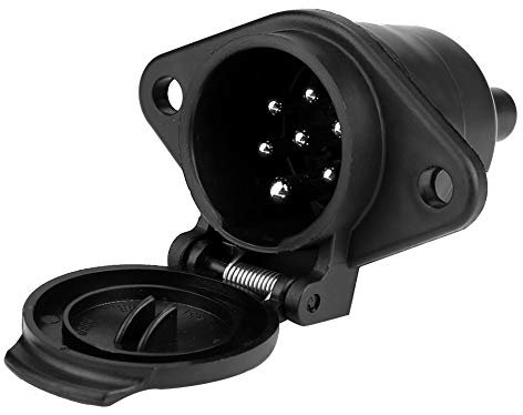 7-Wege-Anhänger-Stecker-Verlängerungskabel, 24 V, 7-poliger Anhänger-Stecker-Stecker-Adapter für Auto, Sattelauflieger, LKW