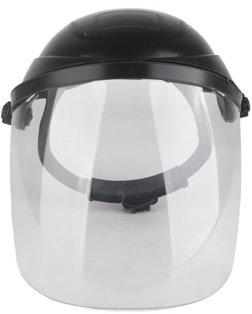 KKPLZZ Safety Clear Grinding Face Shield Screen Mask Visor Eye Protection (Black)