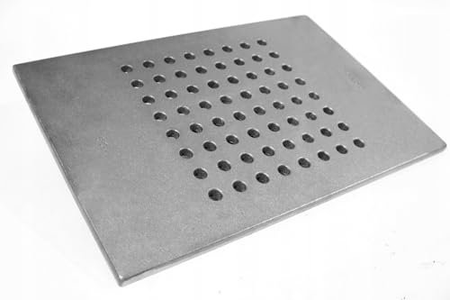 Grille de poêle d'angle pour cheminée - 43 x 25 cm - Grille en fonte - Grille de cheminée - Grille de feu - Grille de four - Robuste - Pour charges lourdes - 430 x 250 mm