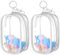 Mity rain 2PCS Clear Figure Display Bag with Keychain for Sonny Baby, Blind Box Display Case, Great Carrying Case Gift for Mini Figure/Doll Collectors