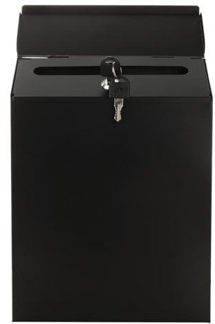 MUXHEL 22 x 6.5 x 29cm Briefkasten Anthrazit, Briefkasten mit Zeitungsfach, Briefkaste mit Namensschild, Postkasten, Sichtfenster,Wandbriefkasten mit Namensschild, mit 2 Schlüssel, Schwarz