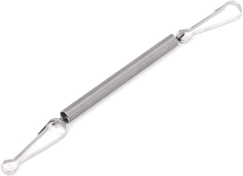 Silver Replacement Springs with 2 Clips Stainless Steel 3.1 Inch Spring Fastening Water Drinking Bottle for Rabbit Hamster Water Bottle Spring Clip,Feeding and Watering Supplies Pet Supplies