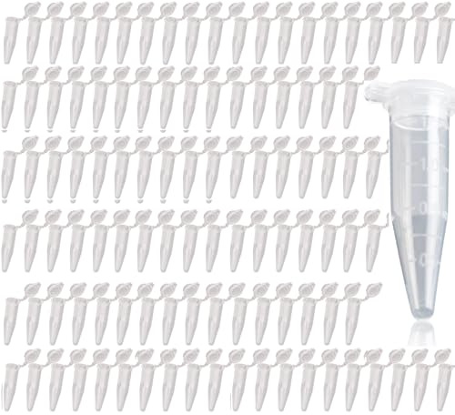 1000 Stück Probenröhrchen 1,5ml, Reaktionsgefäße Stoffkapseln, Koks Röhrchen, leer zentrifugenröhrchen, Transparent Reaktionsgefäße Stoffkapseln