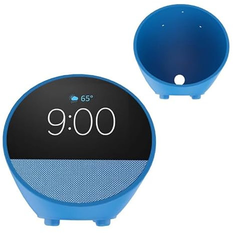 BeisDirect Silicone Case for Echo Spot 2024 Smart Speaker - Drop-Proof, Dust-Proof & Shockproof Protective Case (Blue)