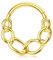 BodyBonita Septum Piercing 16G – 316L Edelstahl Nasenpiercing Nasenring Reifen für Damen Herren Helix Conch Piercings Tragus Daith Knorpel Piercing Gold 8 mm Chains