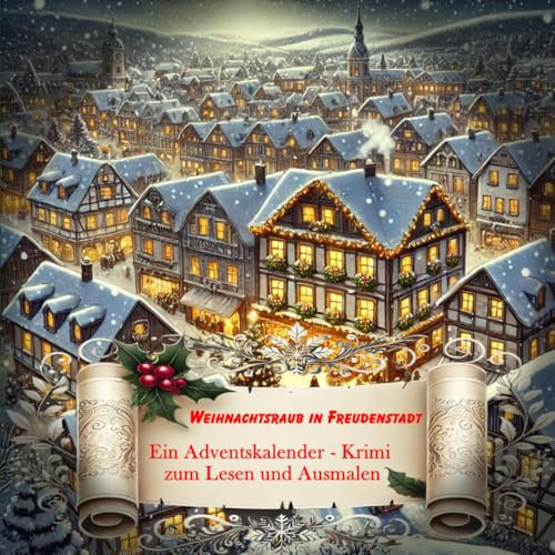 Weihnachtsraub in Freudenstadt: Ein Adventskalender - Krimi zum Lesen und Ausmalen (Winter und Berg die Ermittler von Freudenstadt)