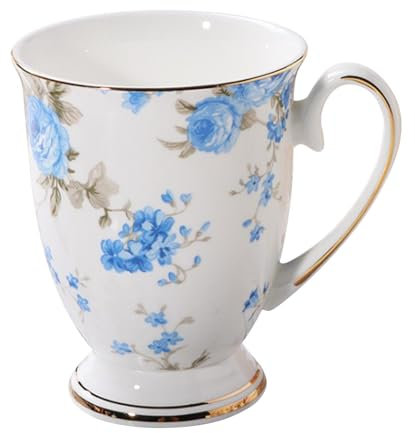 Générique Mug Et Tasse À Café | Fleurs Vintage Céramique Tasse À Café En Porcelaine, Tasses Mug Tasses À Thé Pour Boissons Chaudes Et Froides, Tasse Idée Cadeau Original Pour Femme Homme