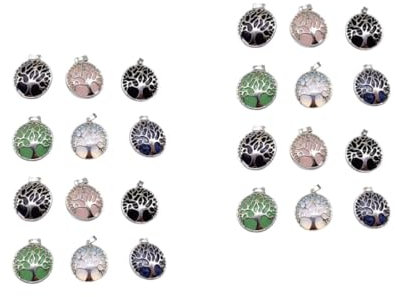 STOBOK 2 Set Eleganti Ciondoli A Forma Di Albero Della Vita in Lega Per La Creazione Di Gioielli Perline Per Accessori Fatti A Mano Per Collane 12 Pezzi * 2
