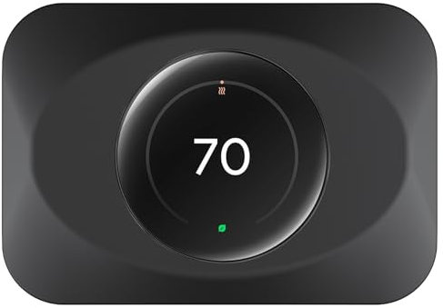 BAOKZZOM Nest Thermostat Wall Plate Cover Compatible with Google Nest Learning Thermostat (4th Gen), Practical Nest Thermostat Trim Kit, Nest Learning Thermostat 4 Accessory, Snap fit Design, Black