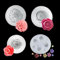 URHRHU 4 Piezas Moldes para Velas Flores, Molde Silicona Flores de Rosa Clavel Forma de Vela de Silicona, Molde de Silicona Flores 3D para Hacer Vela Perfumada Jabón Chocolates Dulces Cubitos de Hielo