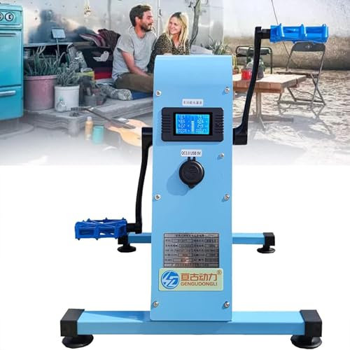 generador de energía de pedal para el hogar, camping,Generador De Pedal Portátil,Bicicleta De Generación De Energía De Pie,Con Luz Súper Brillante, Para RV, Camping Al Aire Libre, Viajes